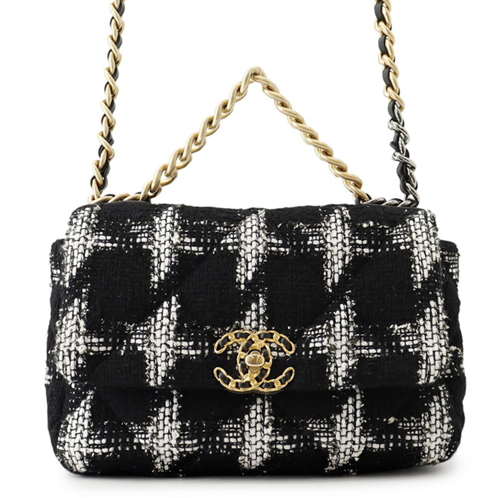 Chanel Chain Shoulder Bag CHANEL19 Flap Coco Mark Tweed AS1160 CHANEL Handbag... - Picture 1 of 15